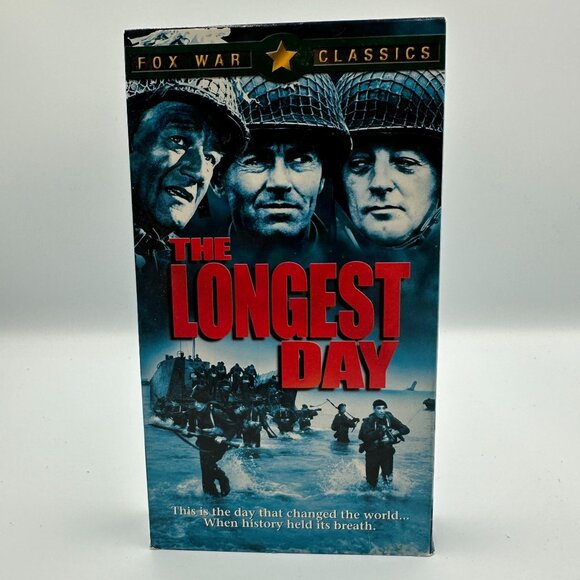 The Longest Day VHS 1962 B&W Fox War Classics Special Edition WWII Drama - Picture 1 of 3